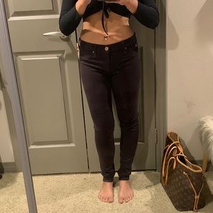 Hudson NICO SUPER SKINNY midrise. Rich dark chocolate stretch